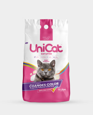 Unicat Cat litter With health indicator 5 Liter - Baby Powder