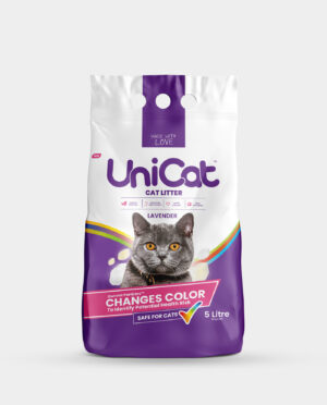 Unicat Cat litter With health indicator 5 Liter - Lavender
